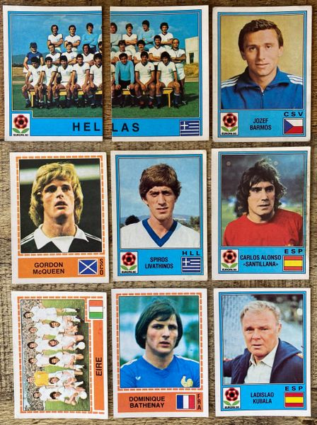 9X 1980 PANINI EUROPA 80 ITALY ORIGINAL UNUSED STICKERS VARIOUS