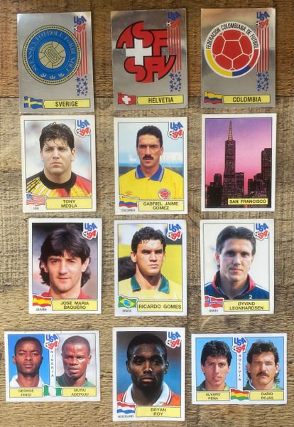 12X 1994 WORLD CUP USA 94 PANINI ORIGINAL UNUSED STICKERS VARIOUS