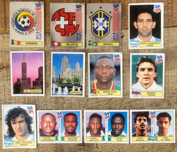 12X 1994 WORLD CUP USA 94 PANINI ORIGINAL UNUSED STICKERS VARIOUS