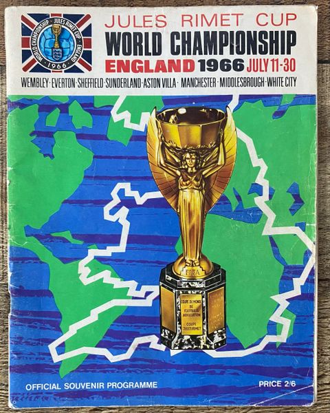 1966 ORIGINAL WORLD CUP FINALS TOURNAMENT PROGRAMME BROCHURE