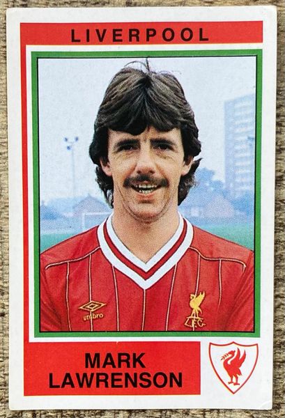 1985 ORIGINAL UNUSED PANINI FOOTBALL 85 STICKER MARK LAWRENSON LIVERPOOL 124