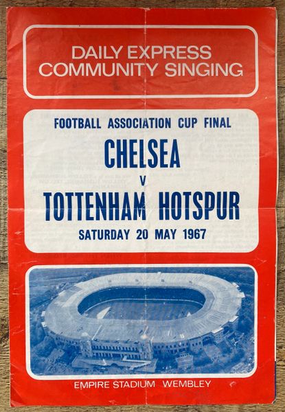 1967 ORIGINAL FA CUP FINAL SONG SHEET TOTTENHAM V CHELSEA