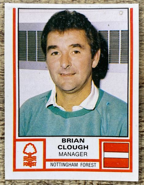 1981 ORIGINAL UNUSED PANINI FOOTBALL 81 STICKER BRIAN CLOUGH NOTTINGHAM FOREST 246