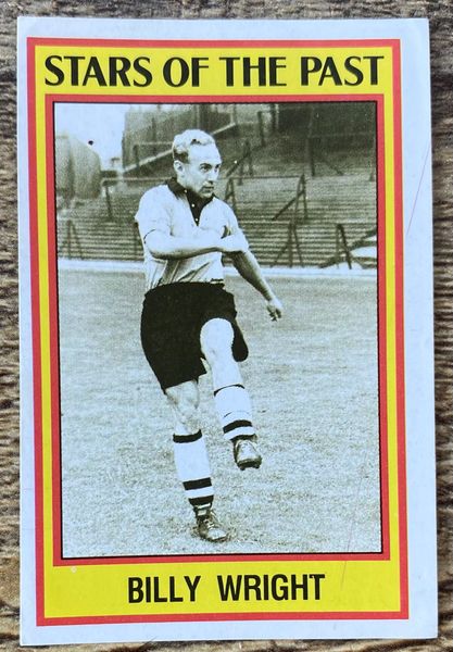 1985 ORIGINAL UNUSED PANINI FOOTBALL 85 STICKERS BILLY WRIGHT 390 STARS FROM THE PAST