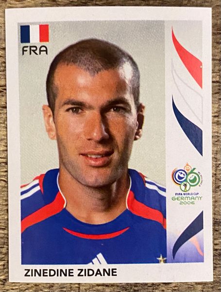 2006 PANINI WORLD CUP GERMANY ORIGINAL UNUSED STICKER ZINEDINE ZIDANE FRANCE #467