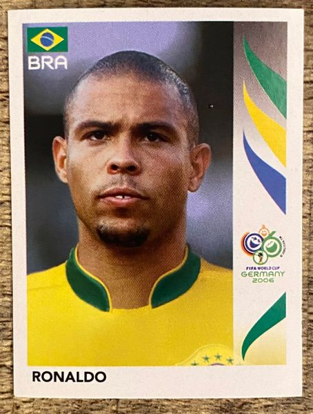 2006 PANINI WORLD CUP GERMANY ORIGINAL UNUSED STICKER RONALDO BRAZIL #396