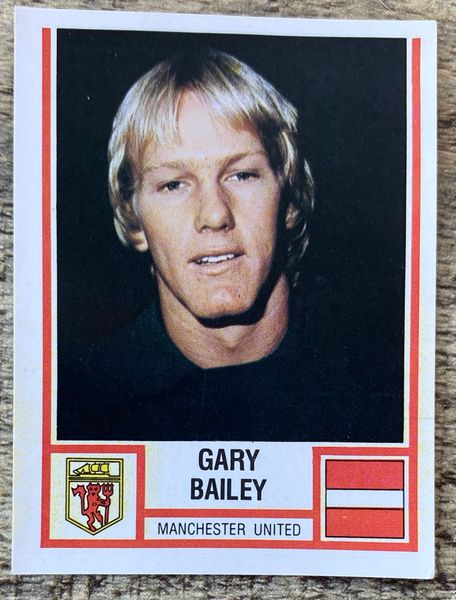 1981 ORIGINAL UNUSED PANINI FOOTBALL 81 STICKER GARY BAILEY MANCHESTER UNITED 199