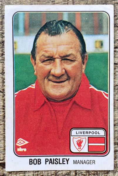 1979 ORIGINAL UNUSED PANINI FOOTBALL 79 STICKERS BOB PAISLEY LIVERPOOL 196