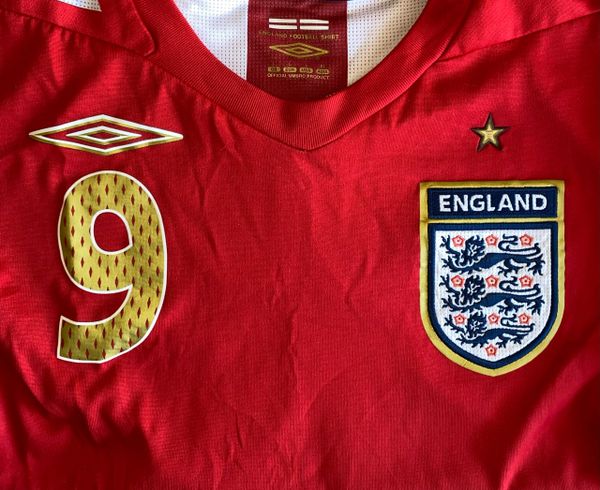 2006-08 ORIGINAL ENGLAND REPLICA AWAY SHIRT (ROONEY #9) ADULT LARGE