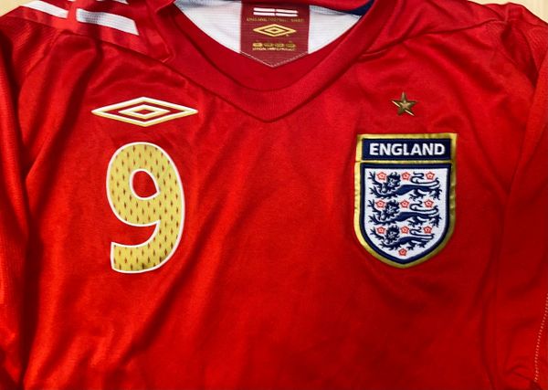 2006-08 ORIGINAL ENGLAND REPLICA AWAY SHIRT (ROONEY #9) ADULT LARGE