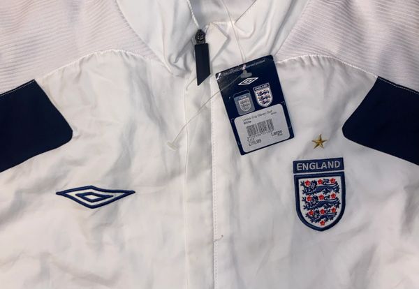 2006-08 ORIGINAL UMBRO ENGLAND WOVEN TRACKSUIT JACKET ADULT LARGE BNWT