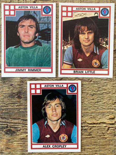 3X 1978 ORIGINAL UNUSED PANINI FOOTBALL 78 STICKERS ASTON VILLA PLAYERS