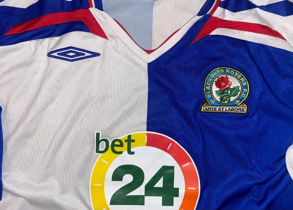 2008/09 ORIGINAL BLACKBURN ROVERS UMBRO HOME SHIRT ADULT XX LARGE