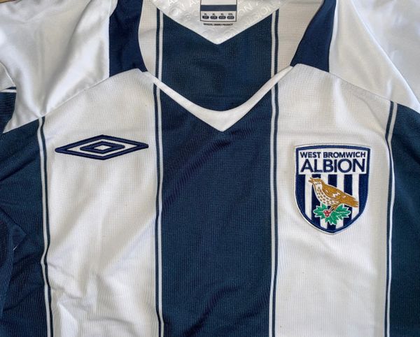 2008/09 ORIGINAL WEST BROMWICH ALBION UMBRO HOME SHIRT ADULT EXTRA LARGE