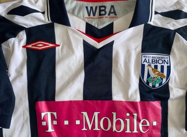 2007/08 ORIGINAL WEST BROMWICH ALBION UMBRO HOME SHIRT ADULT MEDIUM