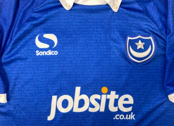 2014/15 ORIGINAL PORTSMOUTH HOME SONDICO SHIRT ADULT MEDIUM (HOLMES 11)