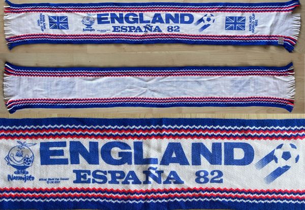 1982 ORIGINAL WORLD CUP ESPANA 82 COFFER SPORTS ENGLAND SCARF