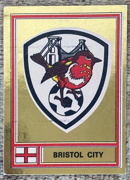 1978 ORIGINAL UNUSED PANINI FOOTBALL 78 STICKER BRISTOL CITY CITY BADGE 56