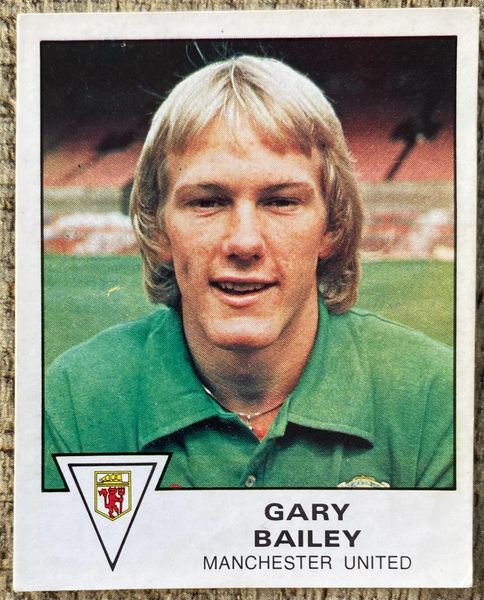 1980 ORIGINAL UNUSED PANINI FOOTBALL 80 STICKER MANCHESTER UNITED GARY BAILEY 225