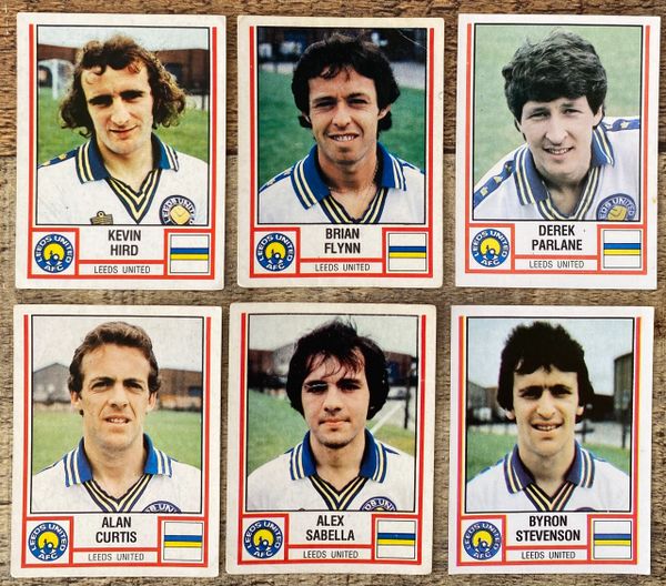 6X 1981 ORIGINAL UNUSED PANINI FOOTBALL 81 STICKERS LEEDS UNITED PLAYERS