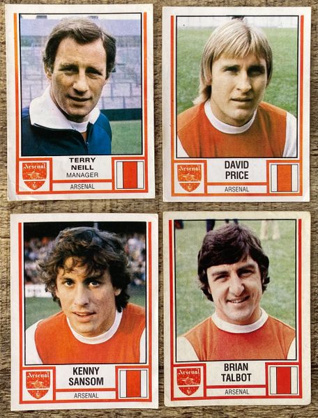 4X 1981 ORIGINAL UNUSED PANINI FOOTBALL 81 STICKERS ARSENAL PLAYERS