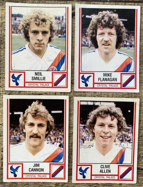 4X 1981 ORIGINAL UNUSED PANINI FOOTBALL 81 STICKERS CRYSTAL PALACE PLAYERS