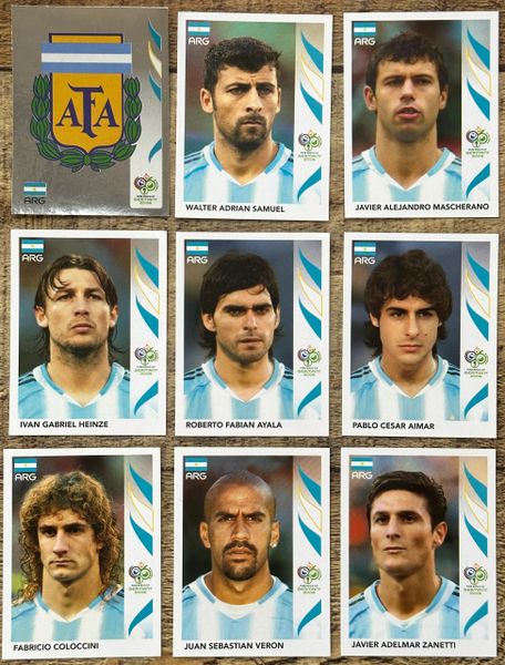 9X 2006 PANINI WORLD CUP GERMANY ORIGINAL ARGENTINA UNUSED STICKERS