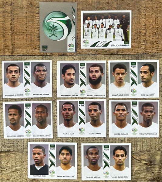 10X 2006 PANINI WORLD CUP GERMANY ORIGINAL COMPLETE KSA SAUDI ARABIA TEAM UNUSED STICKERS