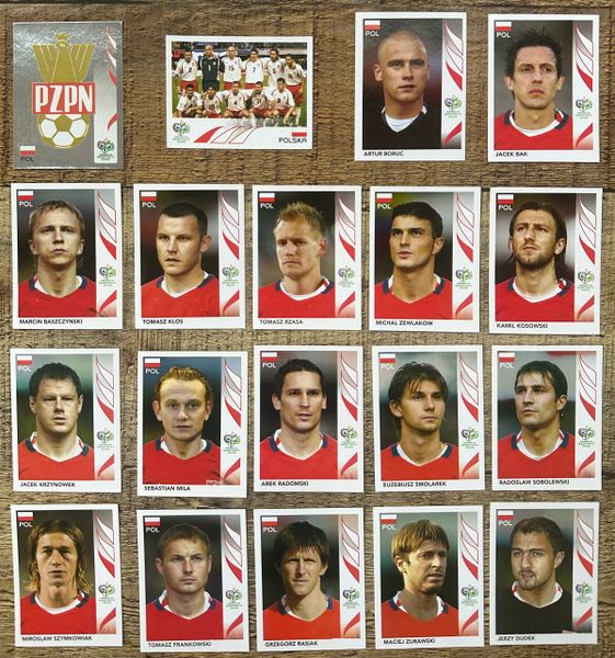 19X 2006 PANINI WORLD CUP GERMANY ORIGINAL COMPLETE POLAND POLSKA TEAM UNUSED STICKERS