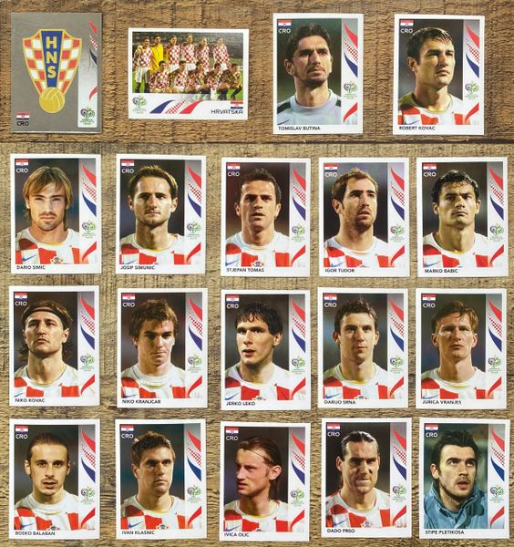 19X 2006 PANINI WORLD CUP GERMANY ORIGINAL COMPLETE CROATIA HRVATSKA TEAM UNUSED STICKERS