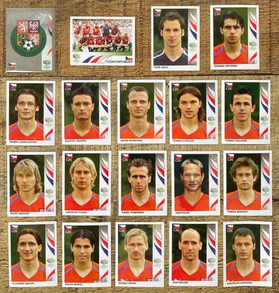 19X 2006 PANINI WORLD CUP GERMANY ORIGINAL COMPLETE CZECH REPUBLIC TEAM UNUSED STICKERS