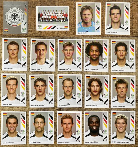 19X 2006 PANINI WORLD CUP GERMANY ORIGINAL COMPLETE GERMANY DEUTSCHLAND TEAM UNUSED STICKERS