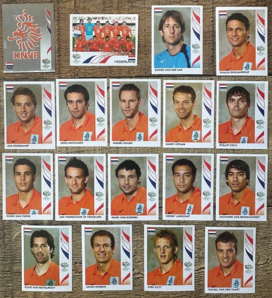 18X 2006 PANINI WORLD CUP GERMANY ORIGINAL NETHERLANDS TEAM UNUSED STICKERS