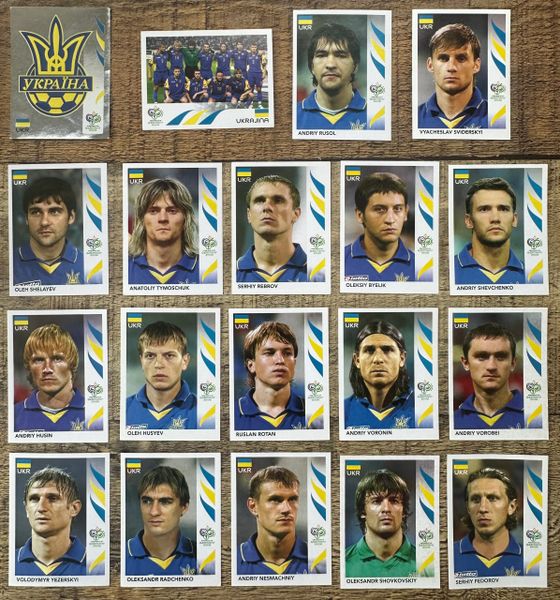 19X 2006 PANINI WORLD CUP GERMANY ORIGINAL COMPLETE UKRAINE TEAM UNUSED STICKERS