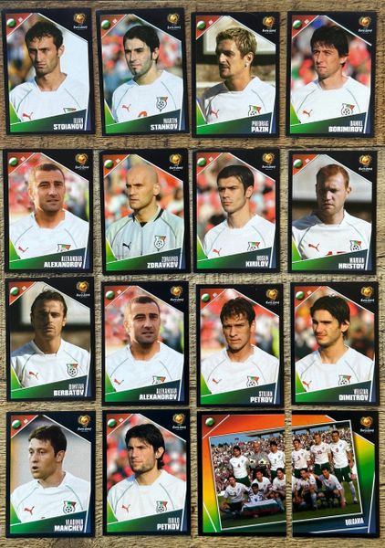 16X EURO 2004 PANINI ORIGINAL BULGARIA TEAM UNUSED STICKERS