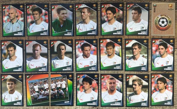 21X EURO 2004 PANINI ORIGINAL BULGARIA TEAM UNUSED STICKERS