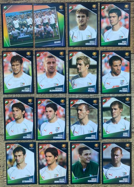 16X EURO 2004 PANINI ORIGINAL BULGARIA TEAM UNUSED STICKERS