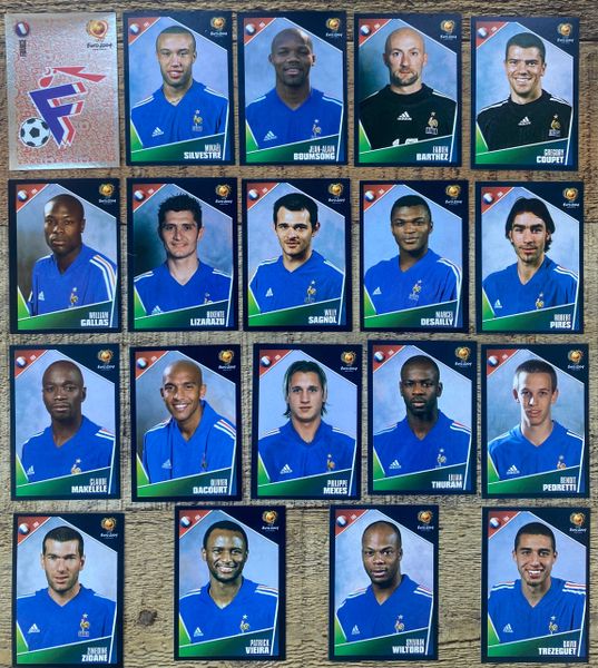 19X EURO 2004 PANINI ORIGINAL FRANCE TEAM UNUSED STICKERS