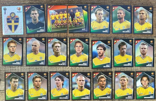 21X EURO 2004 PANINI ORIGINAL SWEDEN TEAM UNUSED STICKERS