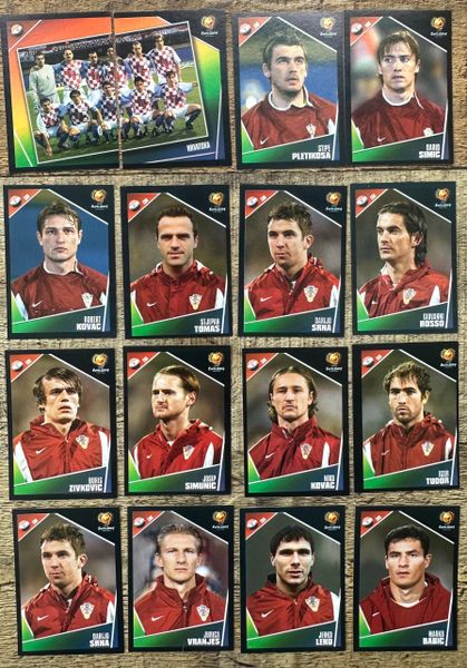 16X EURO 2004 PANINI ORIGINAL CROATIA TEAM UNUSED STICKERS