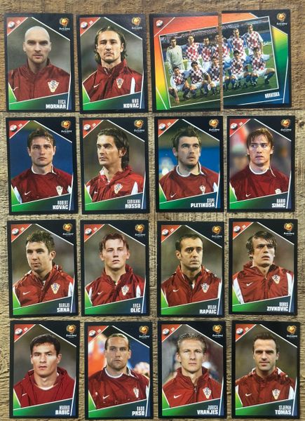 16X EURO 2004 PANINI ORIGINAL CROATIA TEAM UNUSED STICKERS