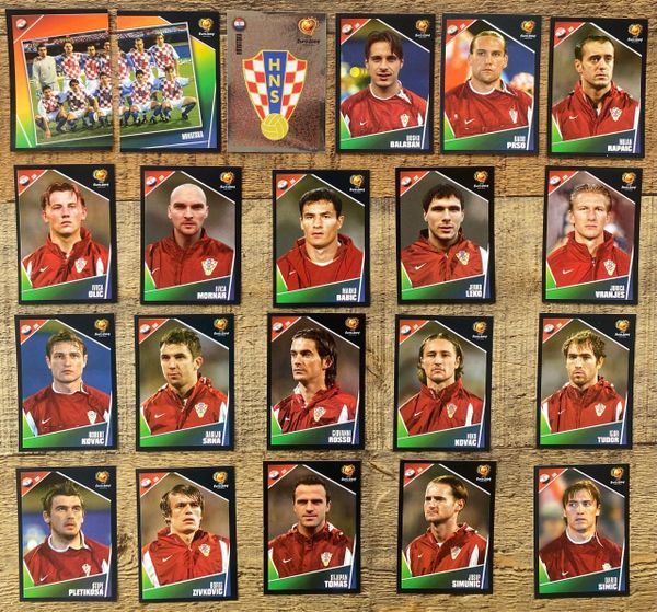 21X EURO 2004 PANINI ORIGINAL CROATIA TEAM UNUSED STICKERS