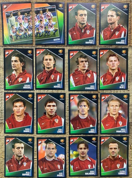 16X EURO 2004 PANINI ORIGINAL CROATIA TEAM UNUSED STICKERS