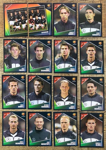 16X EURO 2004 PANINI ORIGINAL GERMANY TEAM UNUSED STICKERS