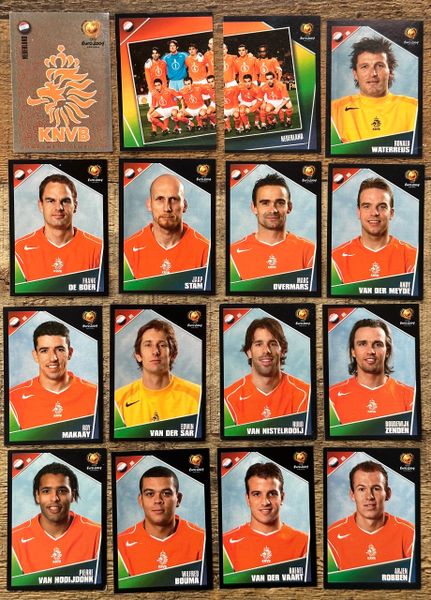 16X EURO 2004 PANINI ORIGINAL NETHERLANDS NEDERLAND TEAM UNUSED STICKERS