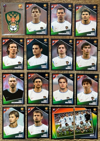 16X EURO 2004 PANINI ORIGINAL RUSSIA TEAM UNUSED STICKERS