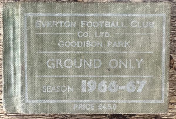 1966/67 ORIGINAL EVERTON GOODISON PARK SEASON TICKET