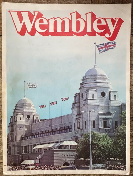 1978 ORIGINAL WEMBLEY STADIUM REBRANDING FOLD OUT POSTER