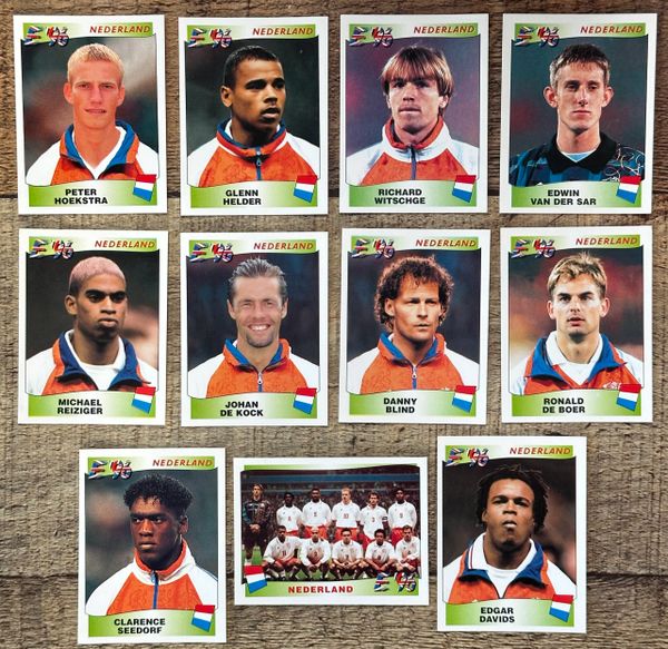 11X 1996 EURO 96 ENGLAND PANINI ORIGINAL UNUSED STICKERS PLAYERS NETHERLANDS