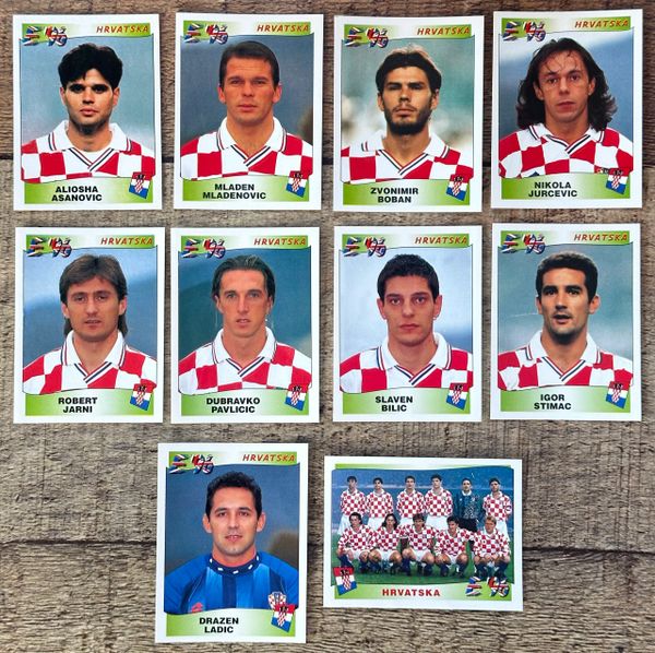 10X 1996 EURO 96 ENGLAND PANINI ORIGINAL UNUSED STICKERS PLAYERS CROATIA HRVATSKA